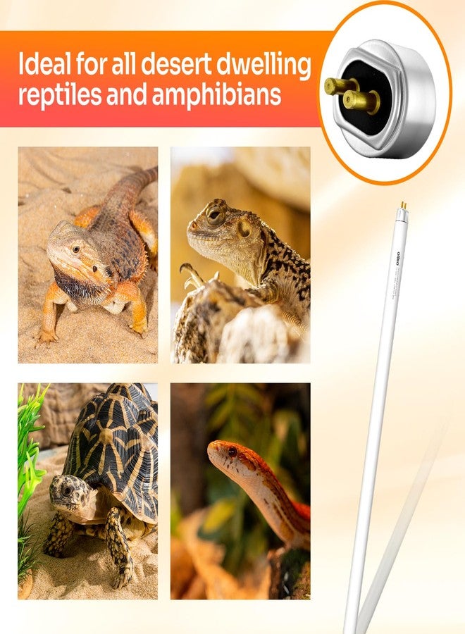 Oiibo T5 HO 10.0 UVB Lamp Bulb 22" L 24 Watts, Reptile UVB Lamp Tube for Bearded Dragon - Image 5